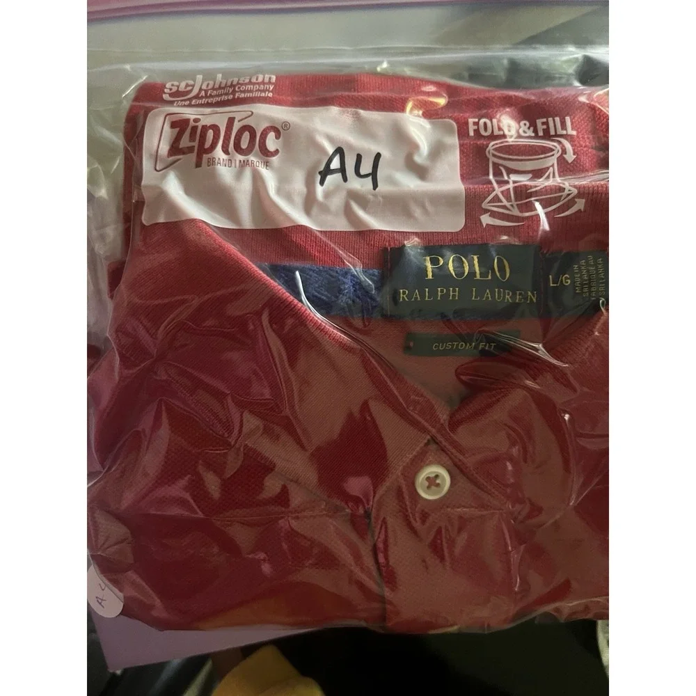 Polo Ralph Lauren Polo Shirt Mens Large Big Pony #3 Red Short Sleeve Preppy A4